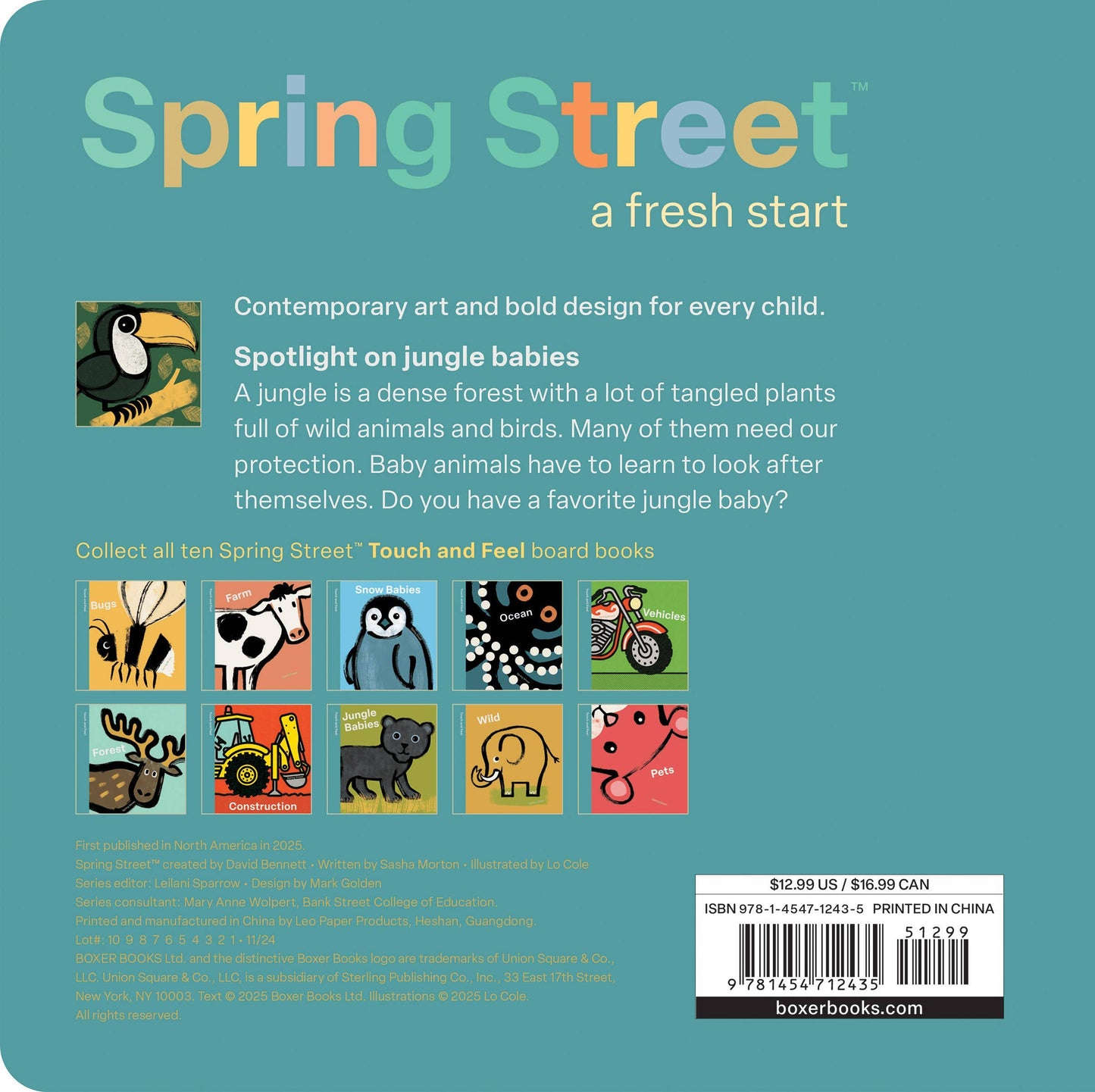Spring Street Touch and Feel: Jungle Babies by Boxer Books