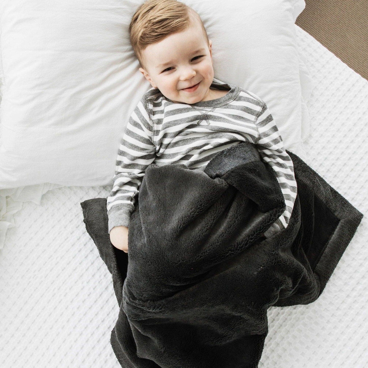 LUSH RECEIVING BLANKETS: Storm Cloud