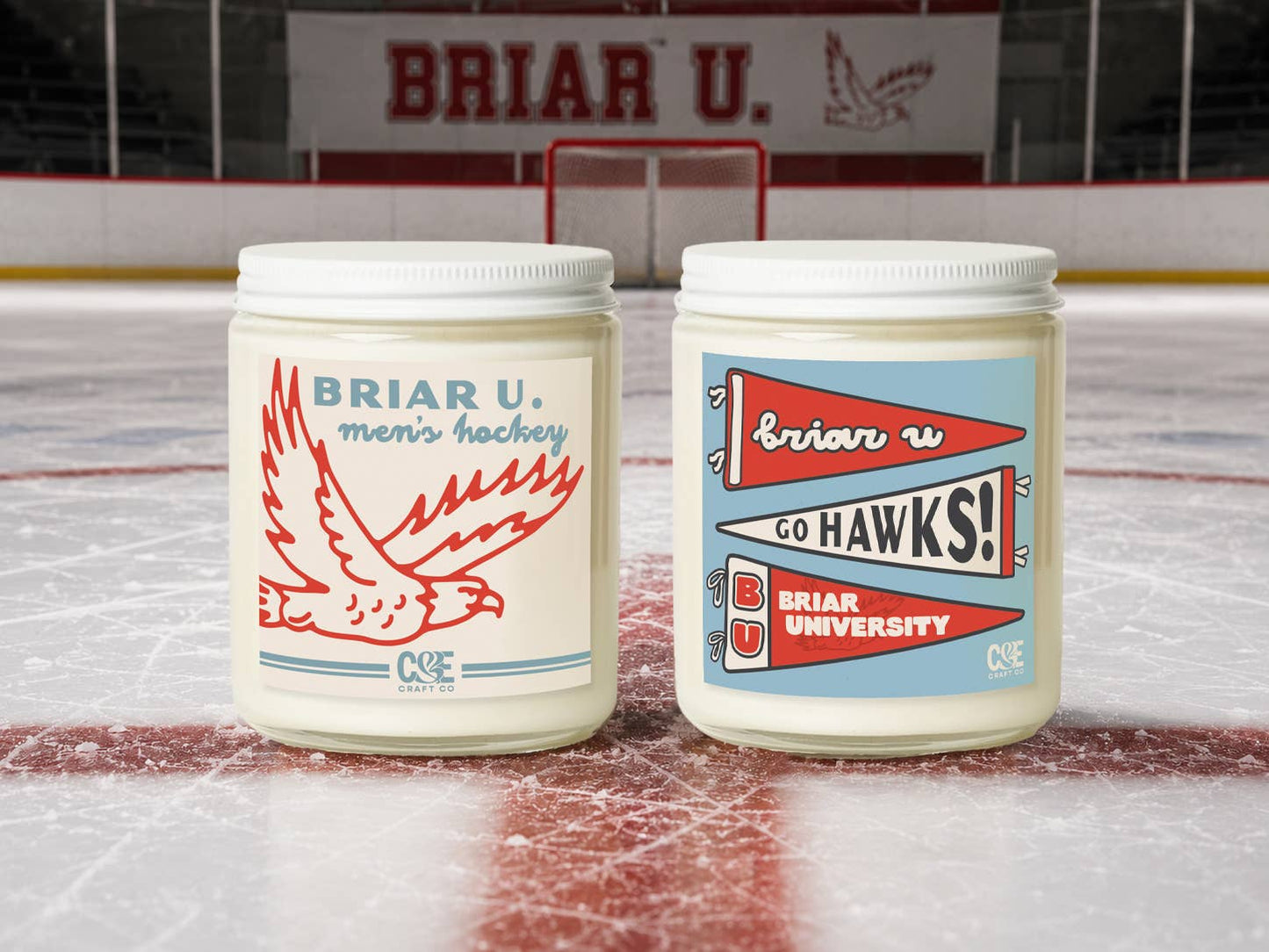Briar U Men's Hockey Candle - Off Campus: Bourbon Vanilla / Standard