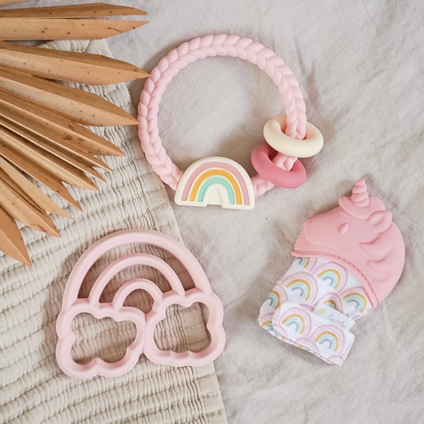 *NEW OPTION* Ritzy Rattle™ Silicone Teether Rattles: Cactus