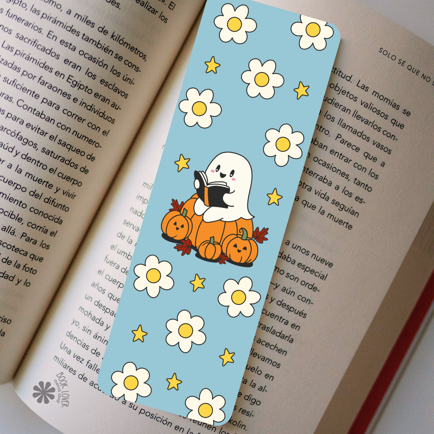 Bookish Ghost Reading Bookmark / Halloween Bookish Bookmark