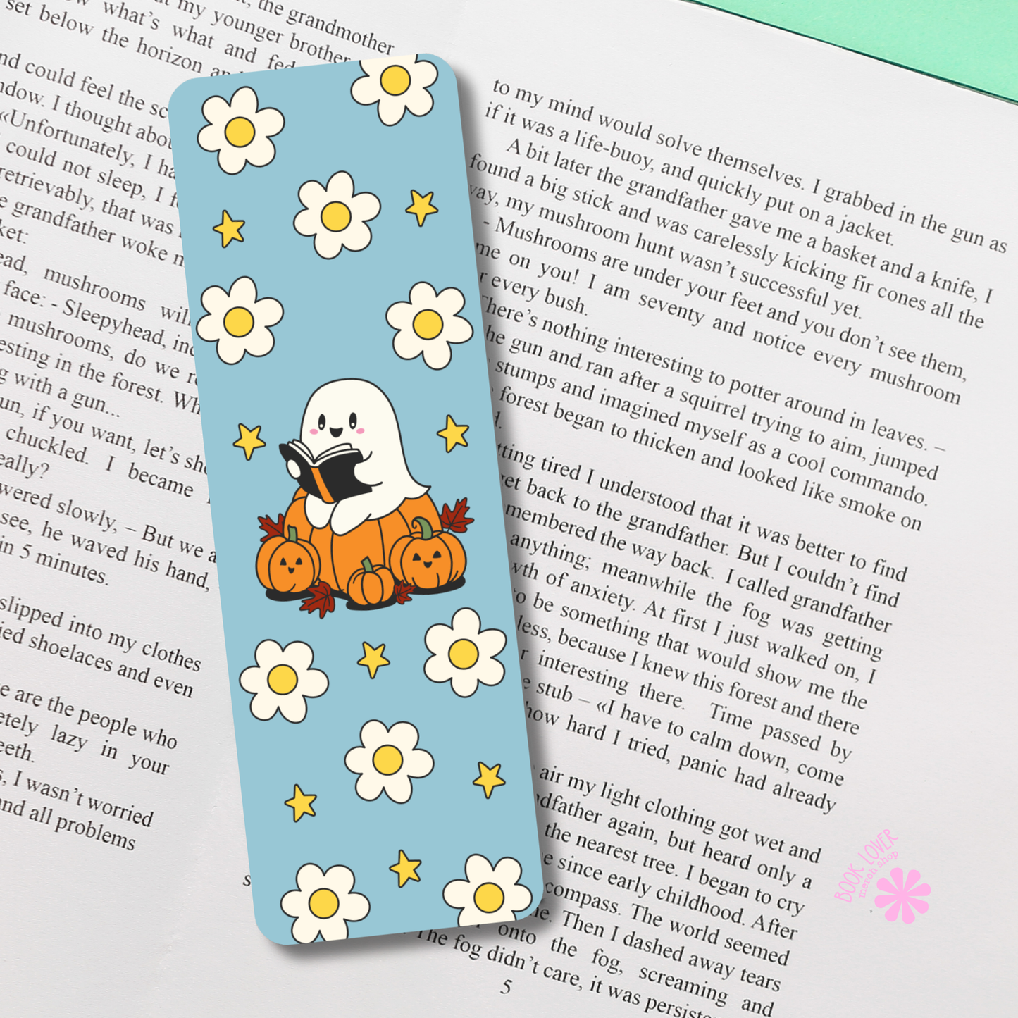 Bookish Ghost Reading Bookmark / Halloween Bookish Bookmark