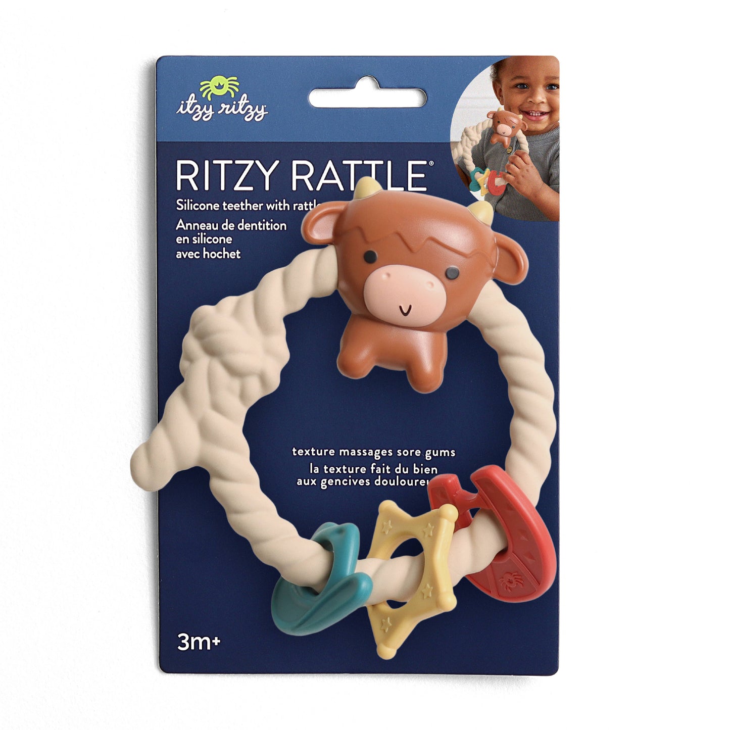 *NEW OPTION* Ritzy Rattle™ Silicone Teether Rattles: Cactus