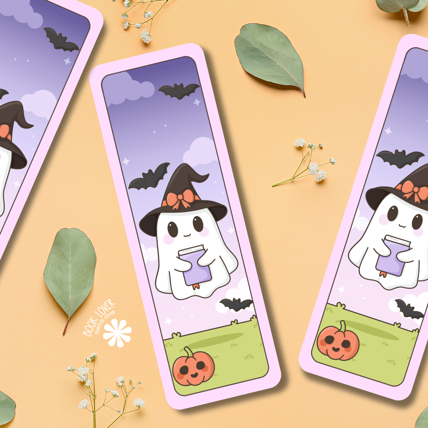 Cute Ghost Bookmark / Halloween Bookish Bookmark