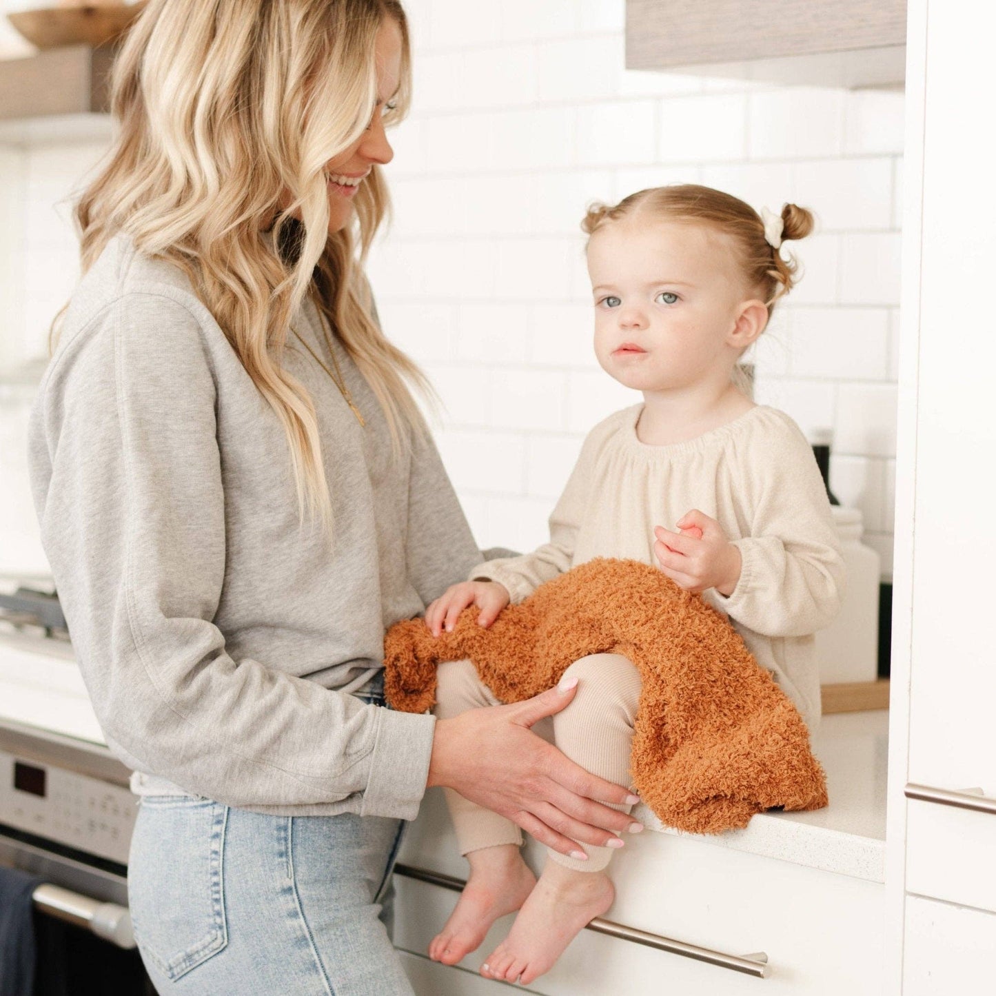 RIBBED BAMBONI® MINI BLANKETS: Moonbeam