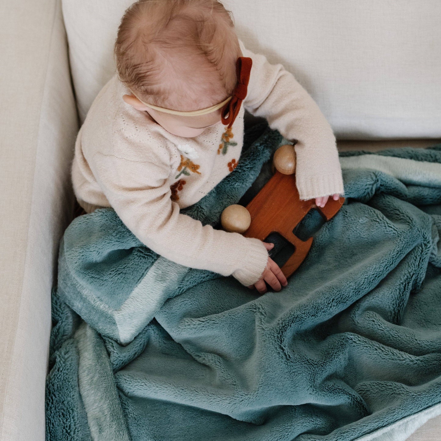 LUSH RECEIVING BLANKETS: Storm Cloud