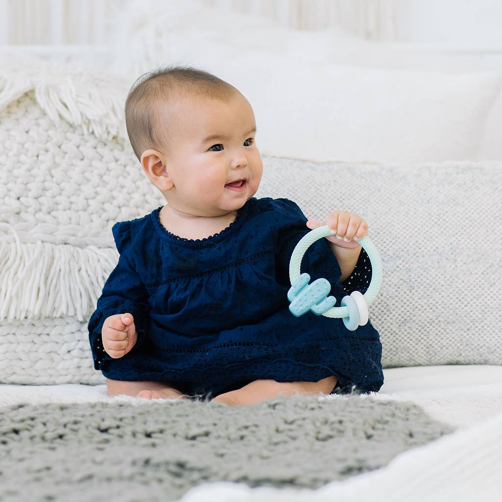 *NEW OPTION* Ritzy Rattle™ Silicone Teether Rattles: Cactus