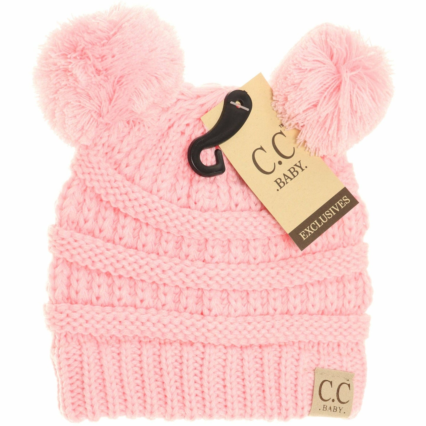 BABY Solid Double Pom CC Beanie BABY23POMPOM: Red