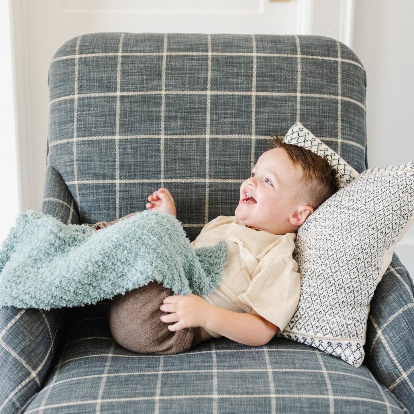 RIBBED BAMBONI® MINI BLANKETS: Moonbeam