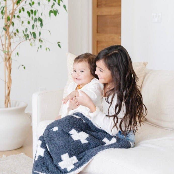 DOUBLE-LAYER BAMBONI® MINI BLANKETS: Tan Leopard Double Layer