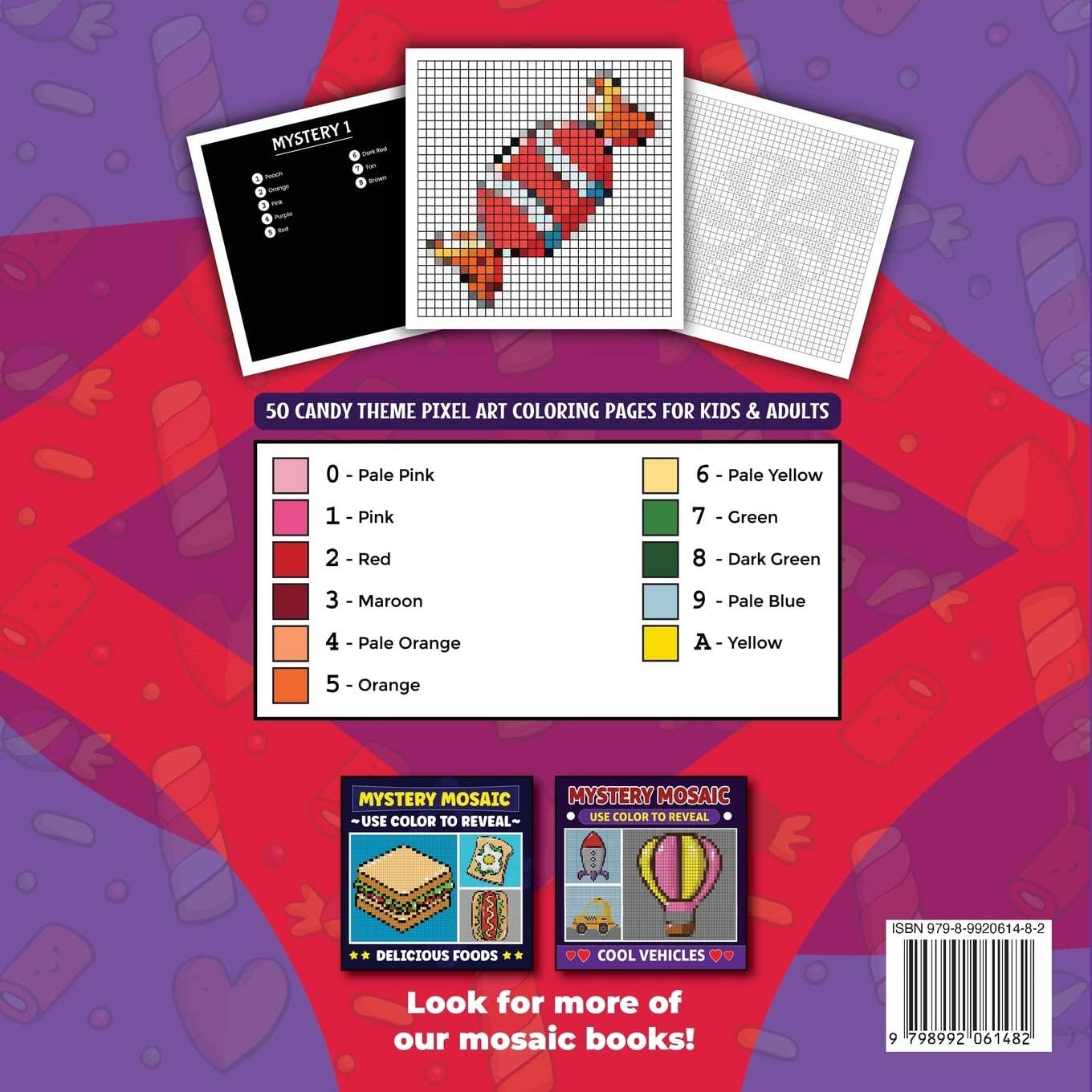 Sweet Candy Mystery Mosaics: Color By Number