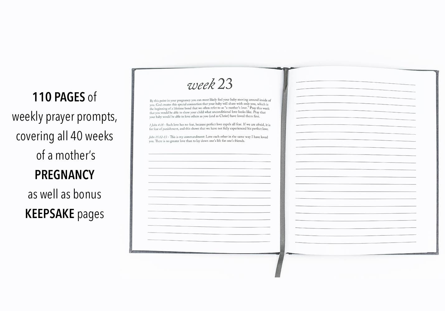 Dear Baby: A Pregnancy Prayer Journal & Memory Book for Moms: Ivory