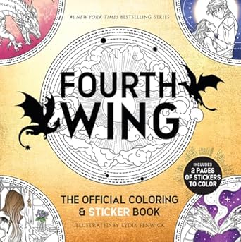 Fourth Wing: The Official Coloring & Sticker Book (Includes 2 Pages of Stickers to Color)