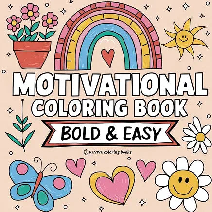 Bold & Easy Motivational Coloring Book: