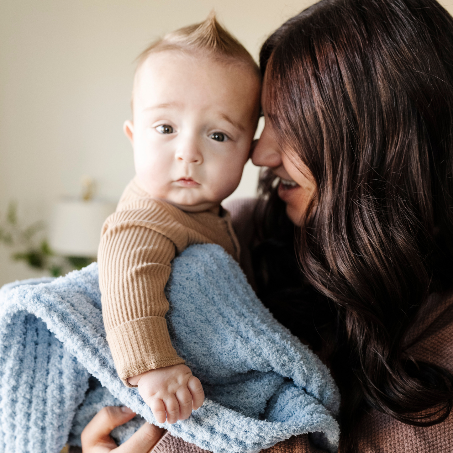 WAFFLE KNIT RECEIVING BLANKETS: Wisteria