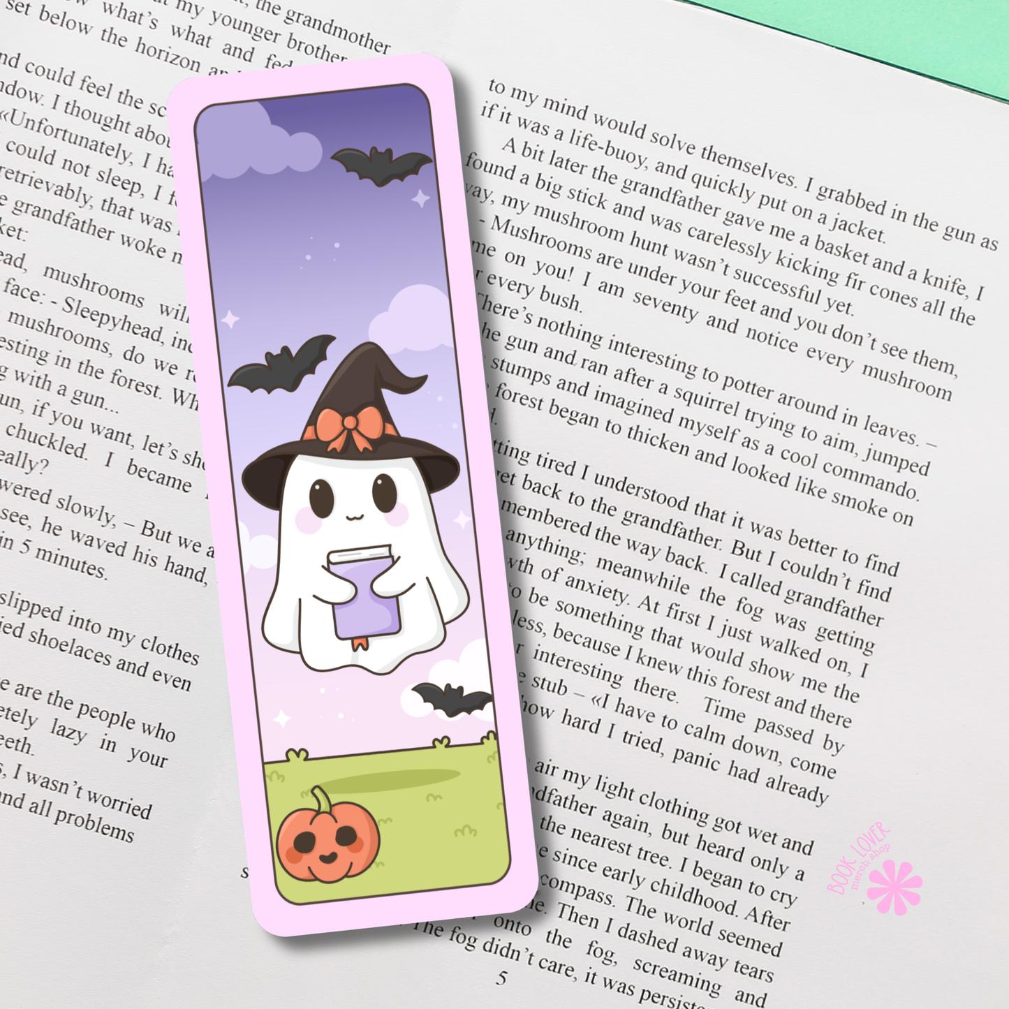 Cute Ghost Bookmark / Halloween Bookish Bookmark