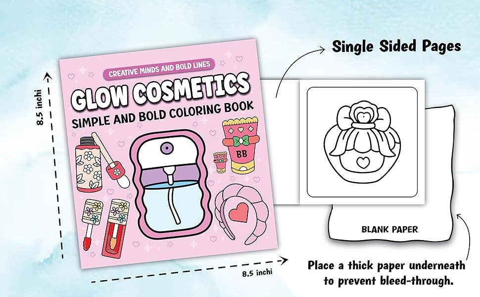 Glow Cosmetics Simple and Bold Coloring Book