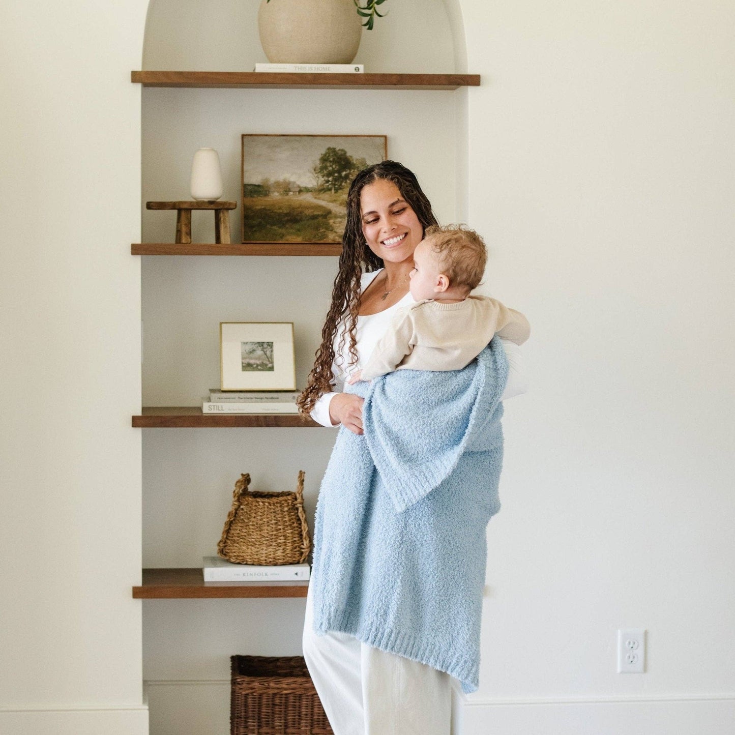 BAMBONI® RECEIVING BLANKETS: Light Pink
