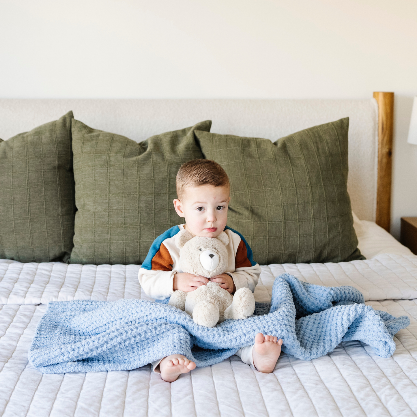 WAFFLE KNIT RECEIVING BLANKETS: Wisteria
