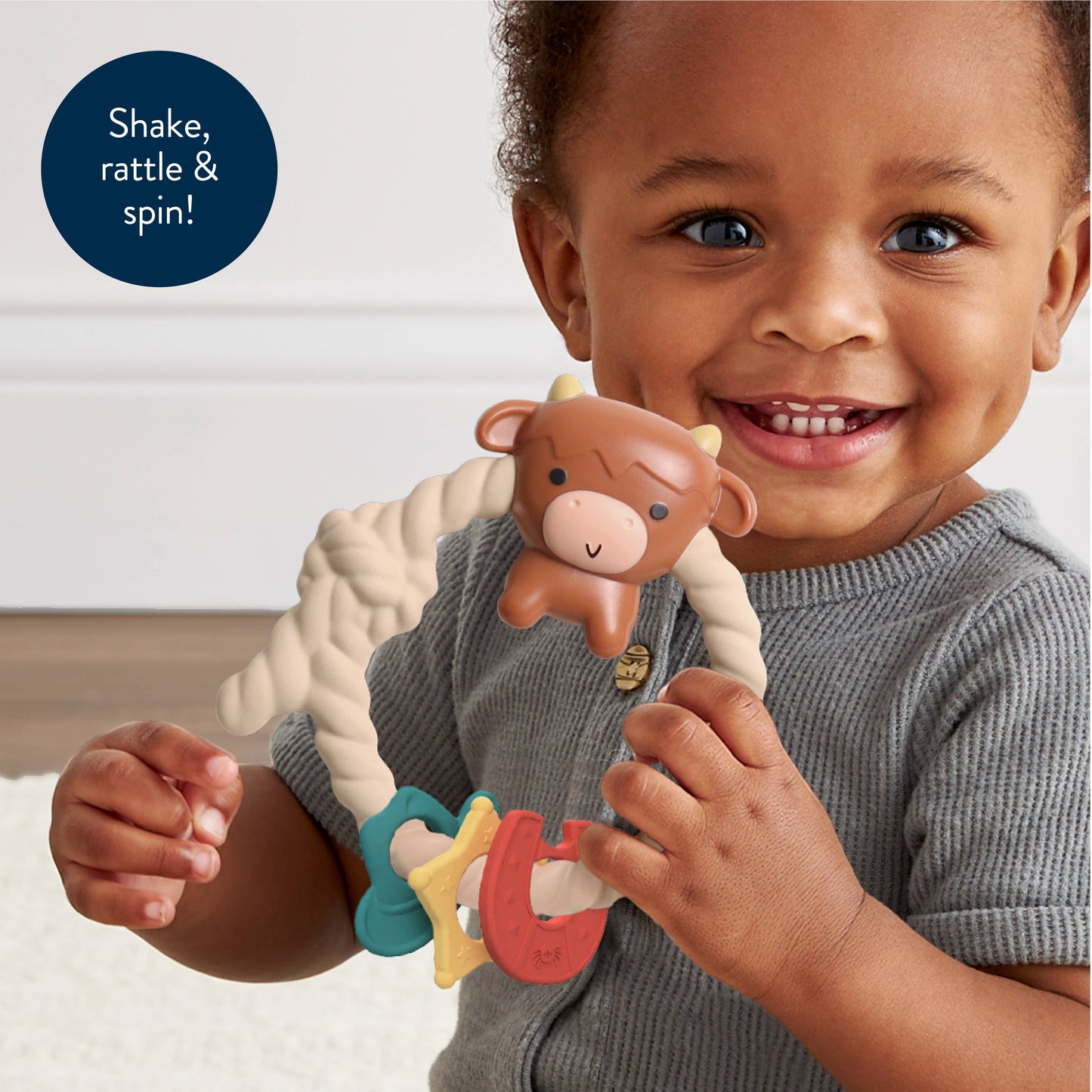 *NEW OPTION* Ritzy Rattle™ Silicone Teether Rattles: Cactus