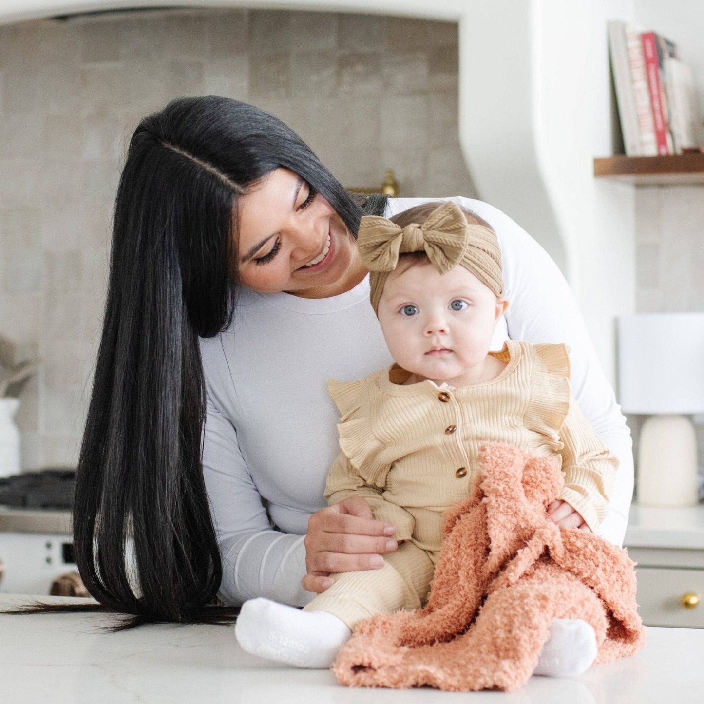 RIBBED BAMBONI® MINI BLANKETS: Moonbeam