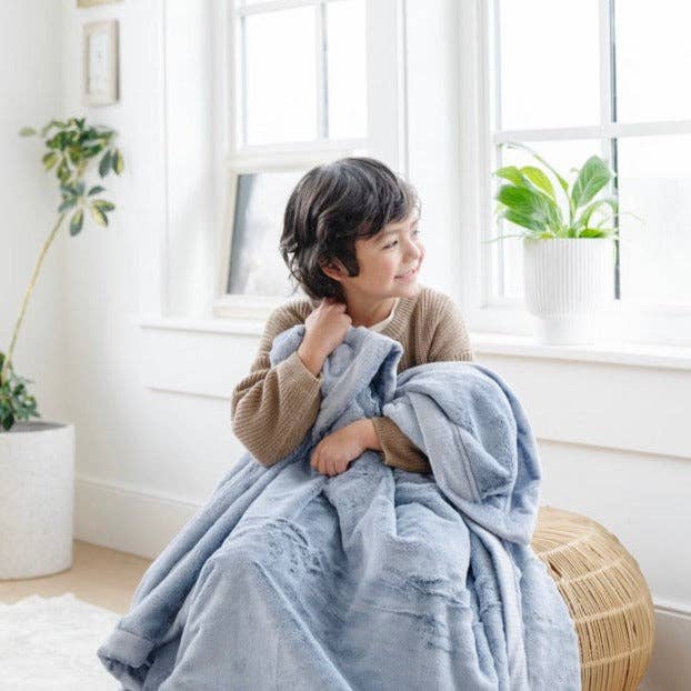 LUSH RECEIVING BLANKETS: Storm Cloud