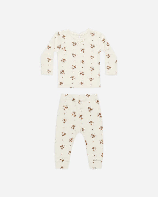 Pointelle Long Sleeve Tee + Legging || Autumn Flora