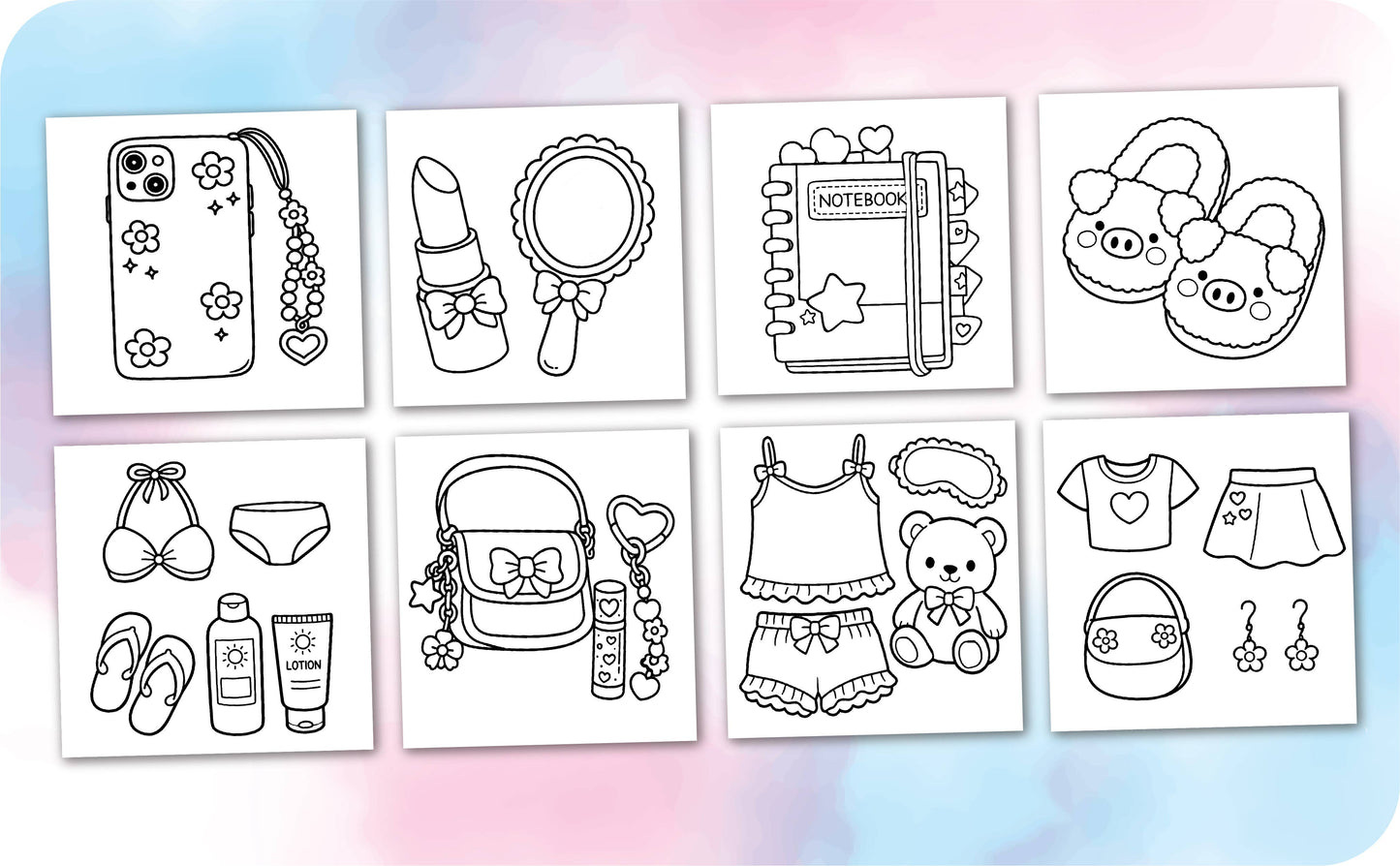 Sweet Girl Bold and Easy Coloring Book