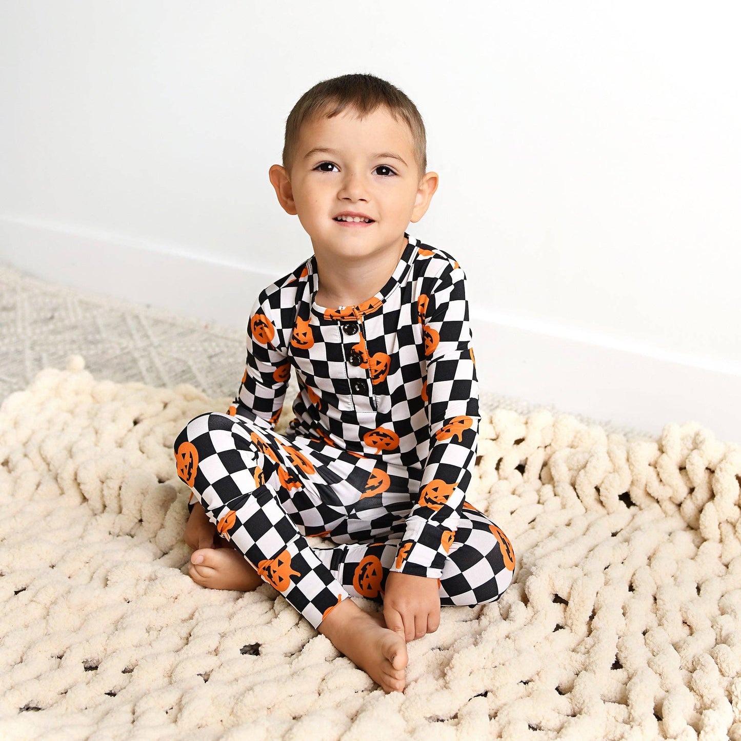 Merlin Pumpkin TWO PIECE Bamboo Halloween Kids Lounge Set: 4/5