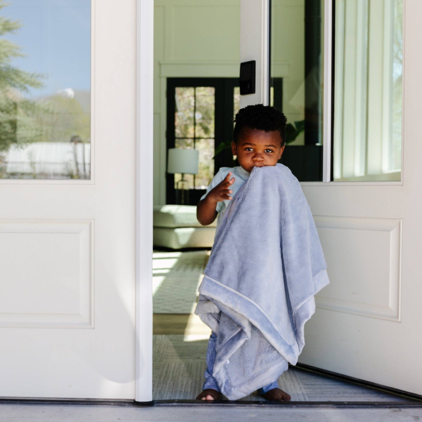 LUSH RECEIVING BLANKETS: Storm Cloud