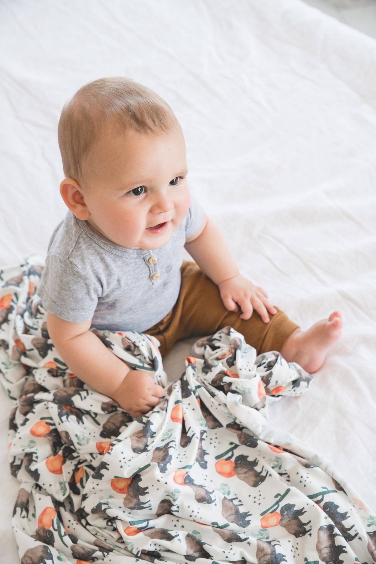 Bison Knit Blanket Single