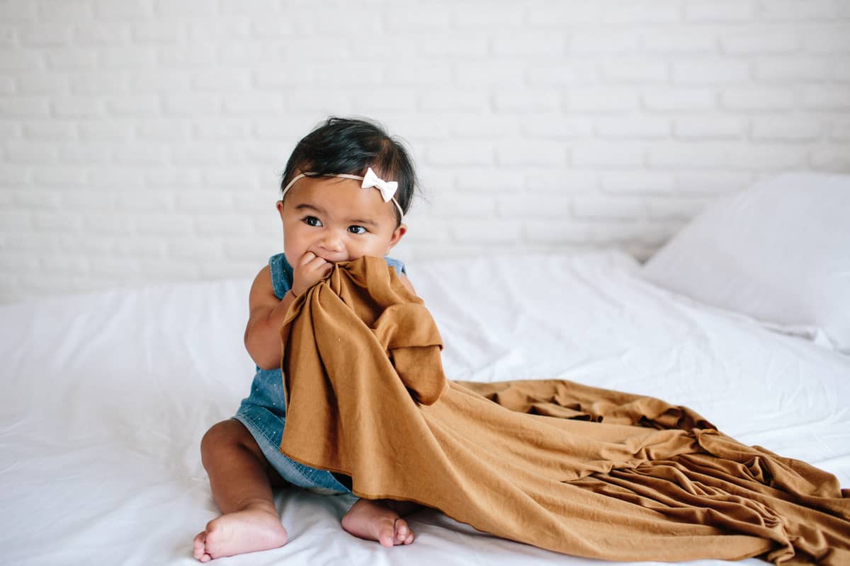 Camel Knit Blanket Single