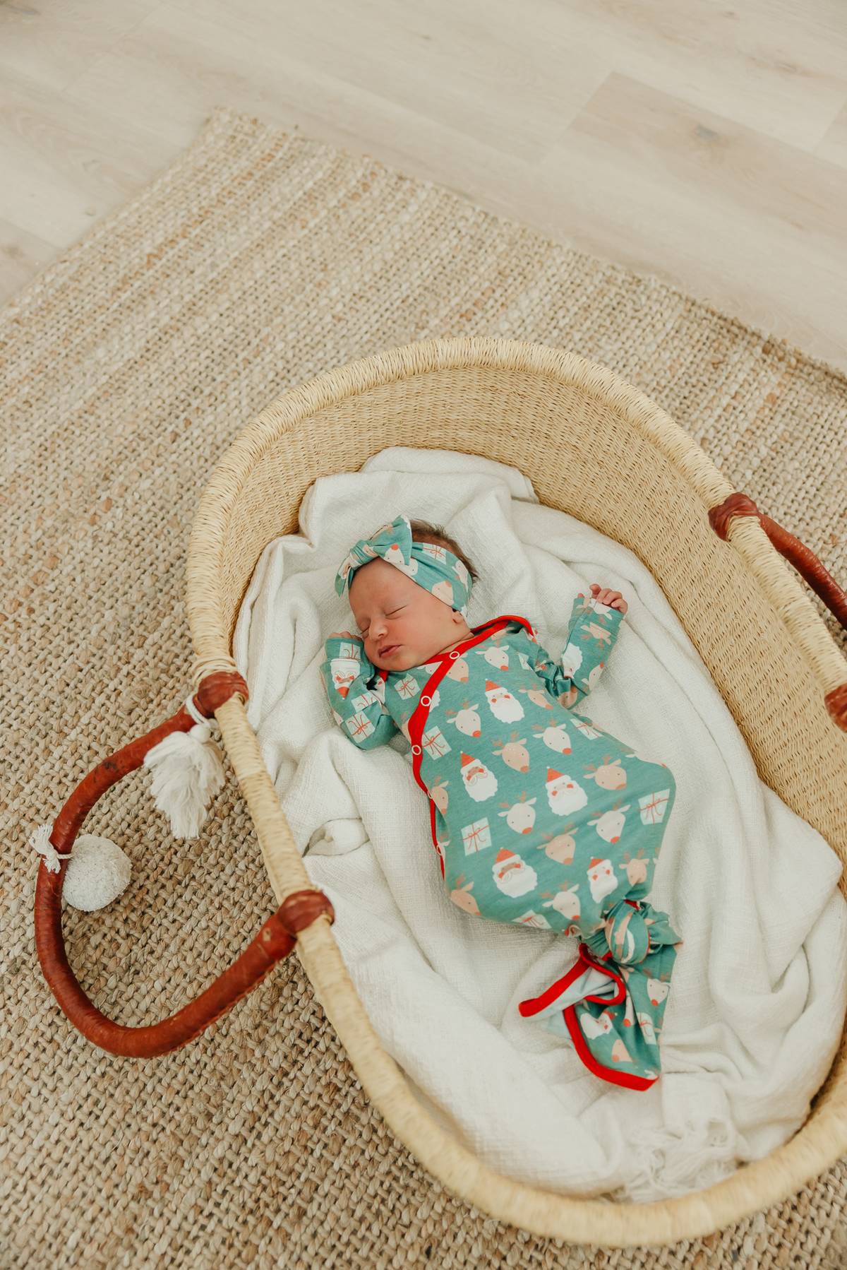 Prancer Newborn Knotted Gown