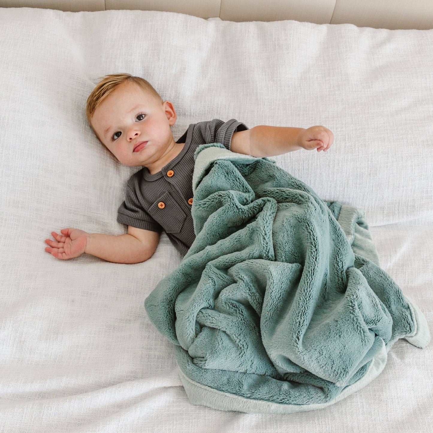LUSH RECEIVING BLANKETS: Storm Cloud