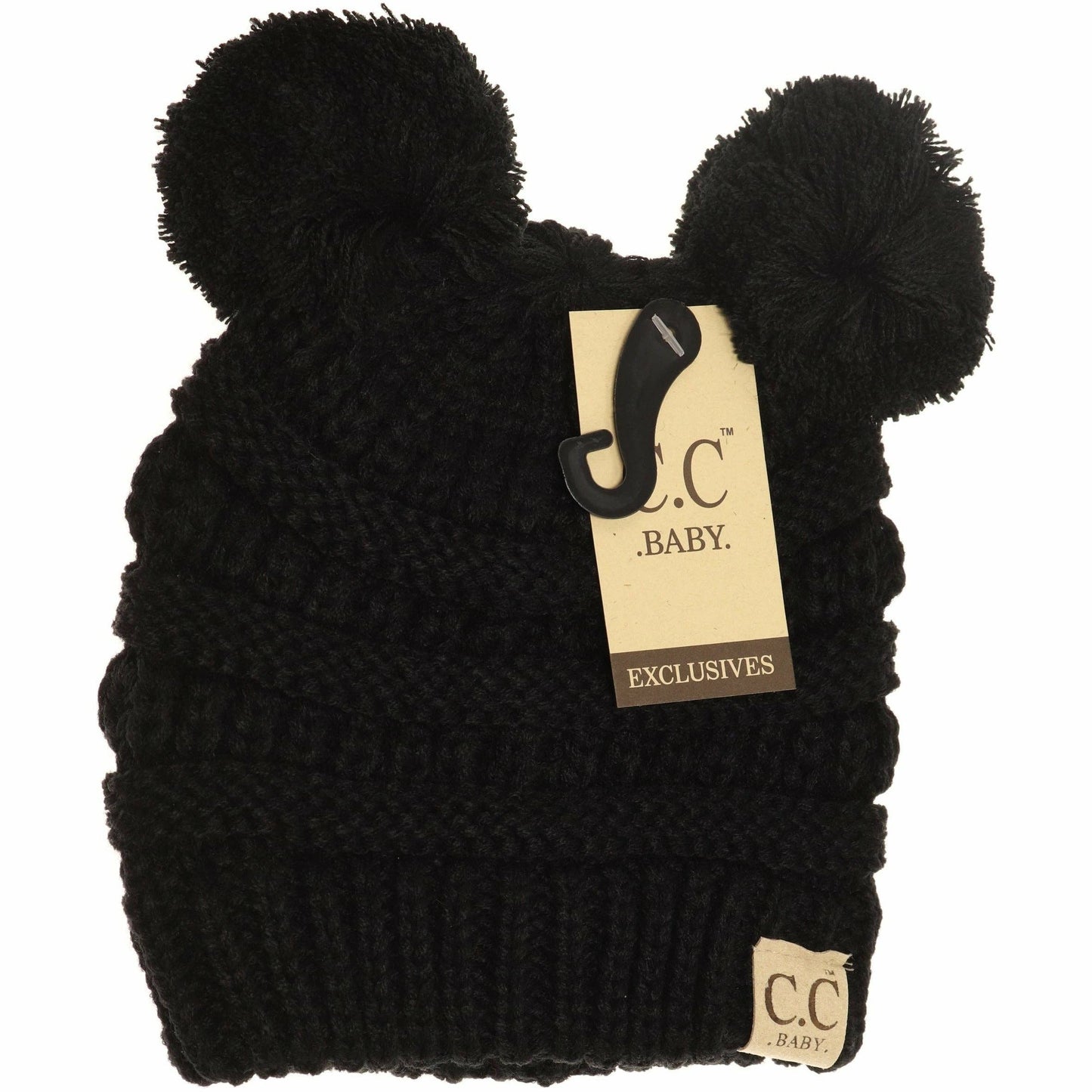 BABY Solid Double Pom CC Beanie BABY23POMPOM: Red