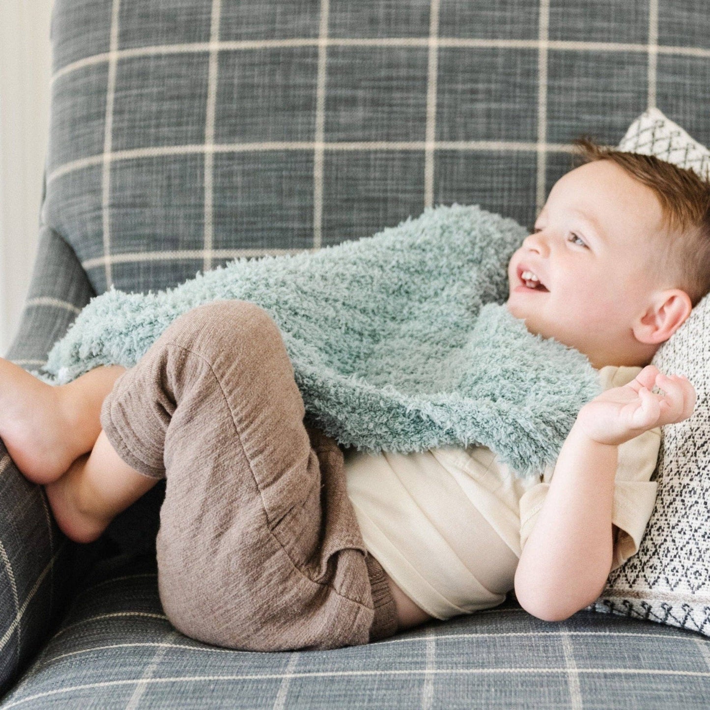 RIBBED BAMBONI® MINI BLANKETS: Moonbeam