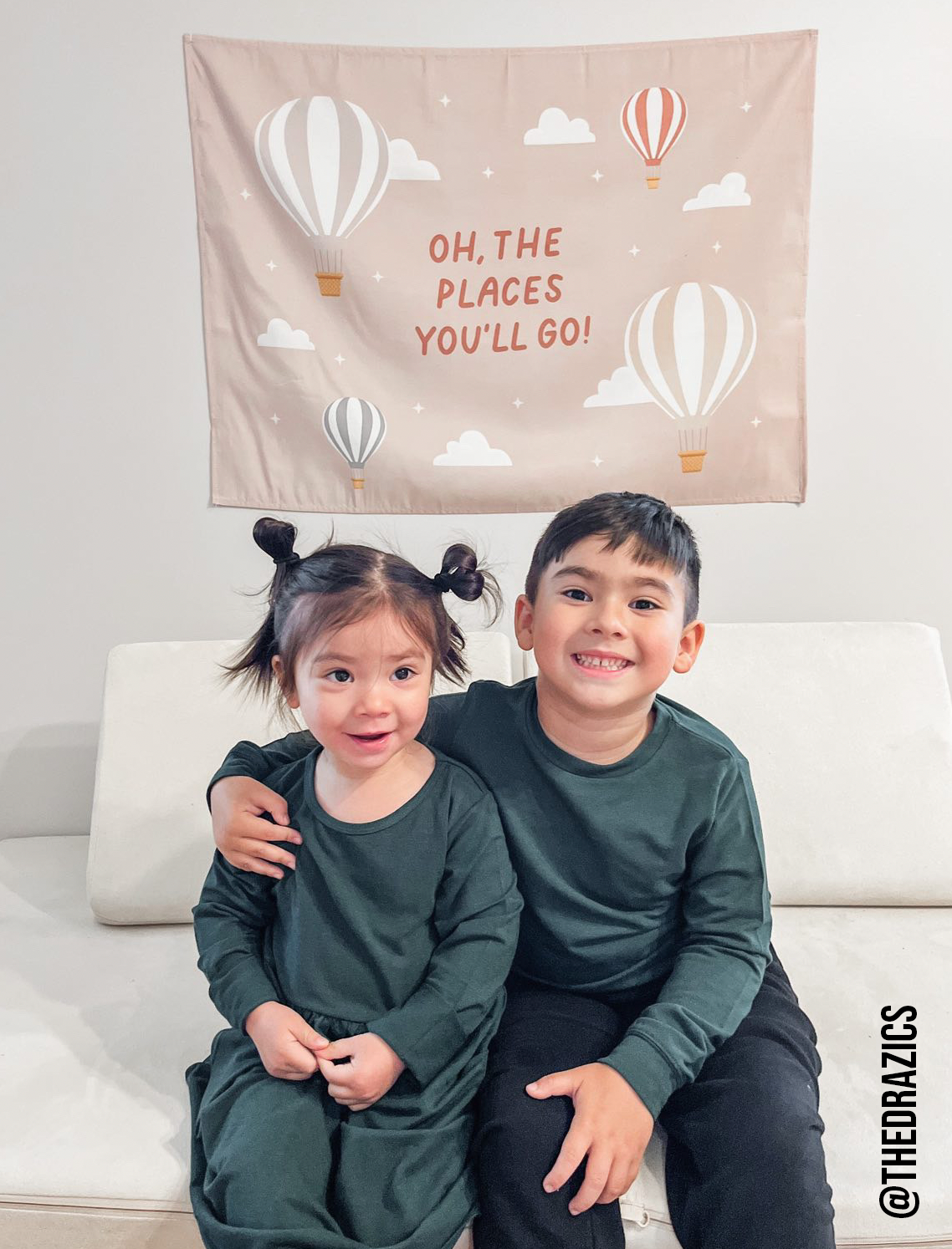Oh The Places You'll Go Banner (Neutral) | Fabric Wall Sign: Small 17x13"