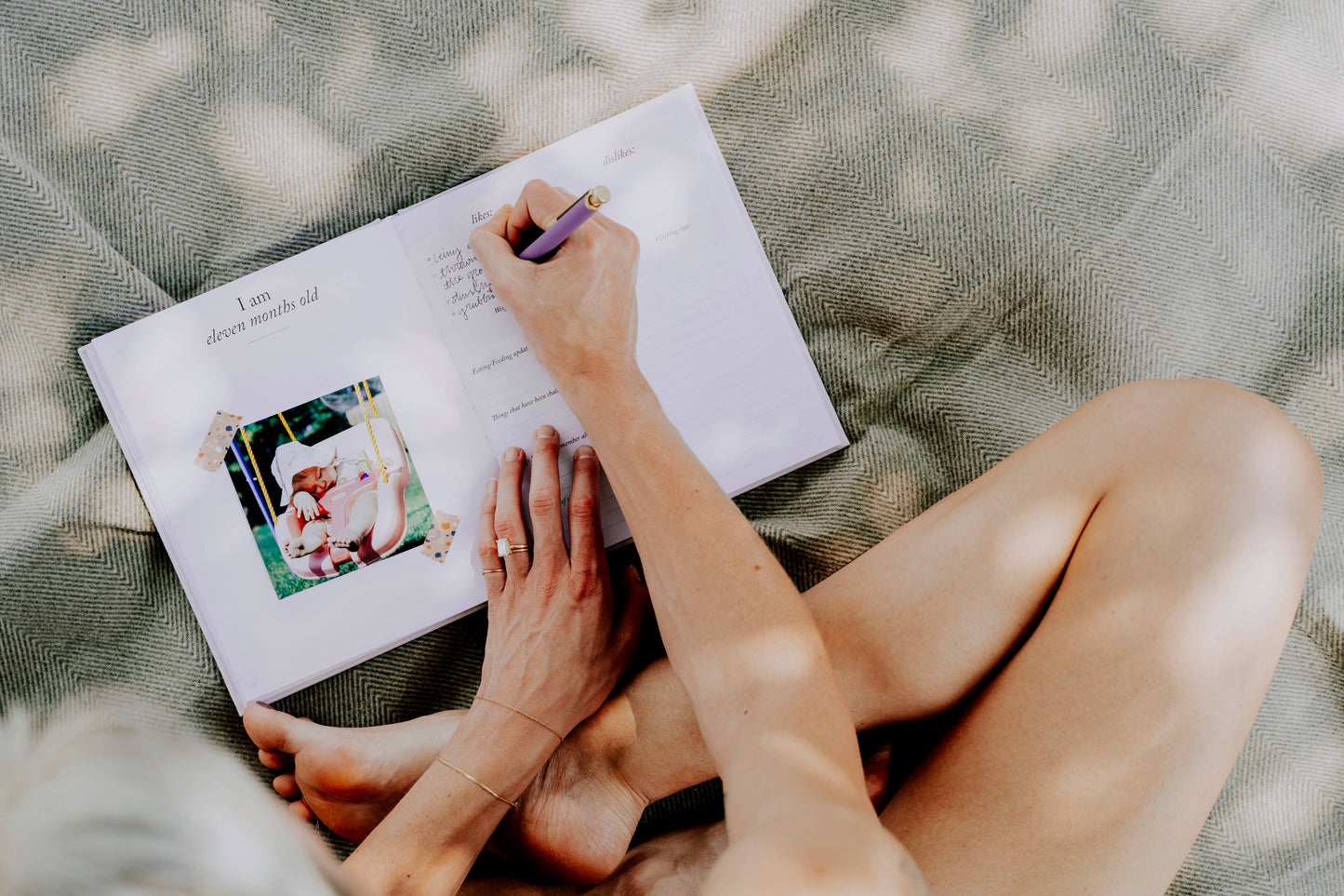 Baby's First Year Memory Book & Photo Album | Mother's Day: Sage Green