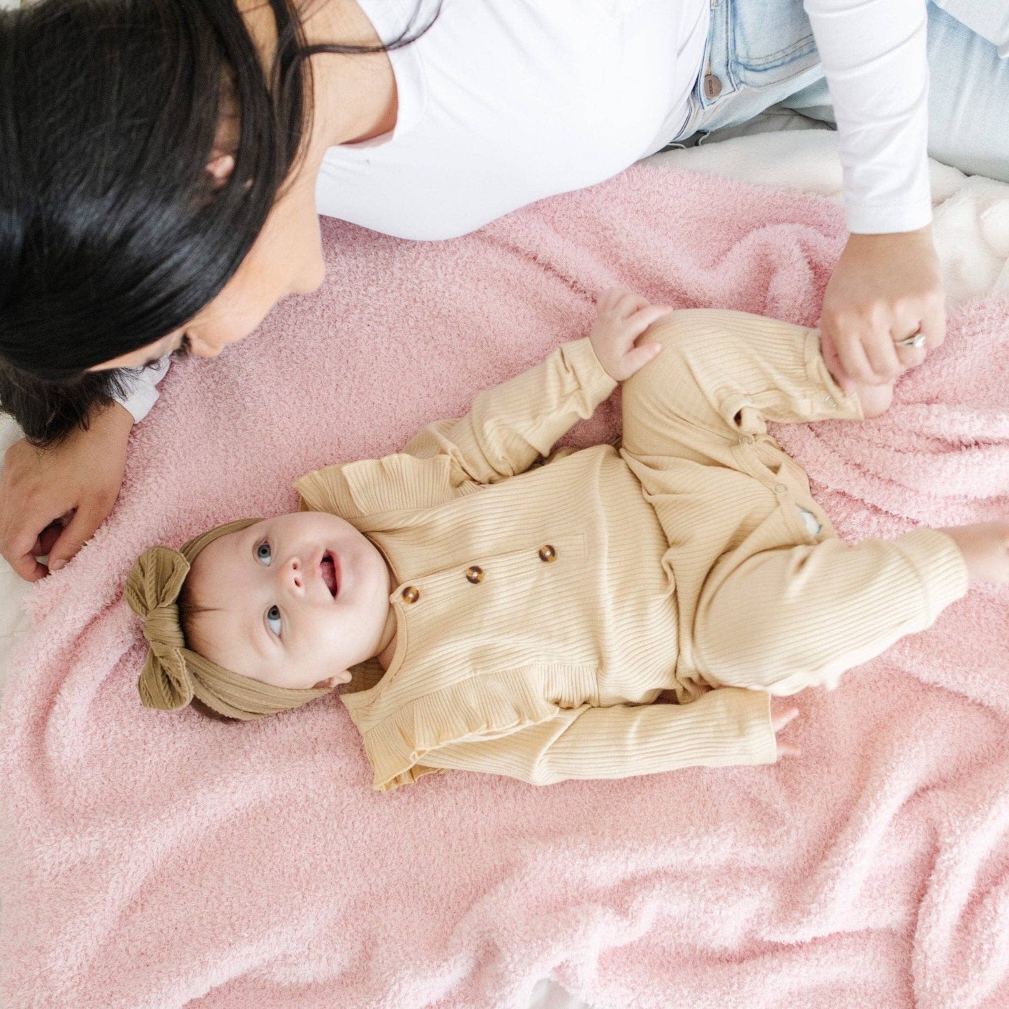 BAMBONI® RECEIVING BLANKETS: Light Pink