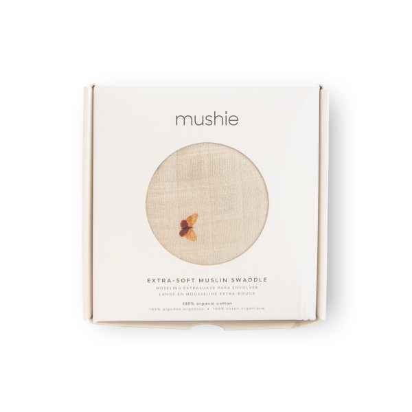 Muslin Swaddle Blanket Organic Cotton (Butterflies)