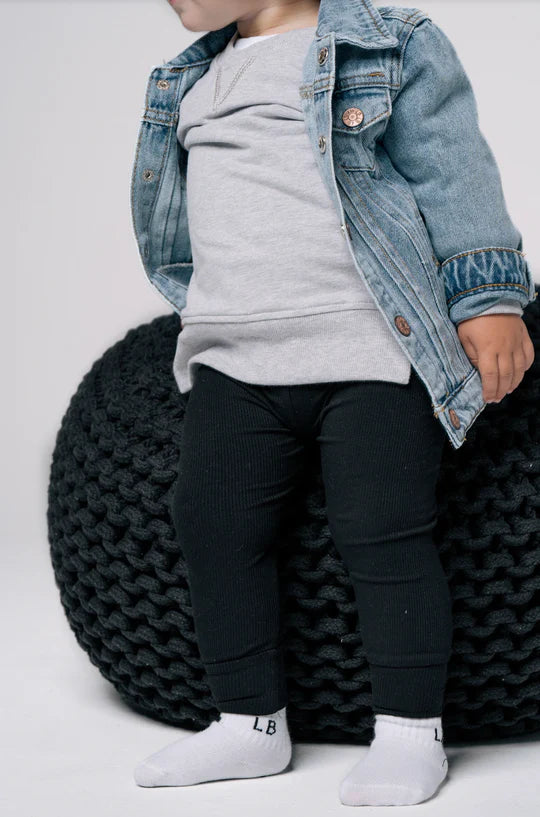 Ribbed Legging- Black