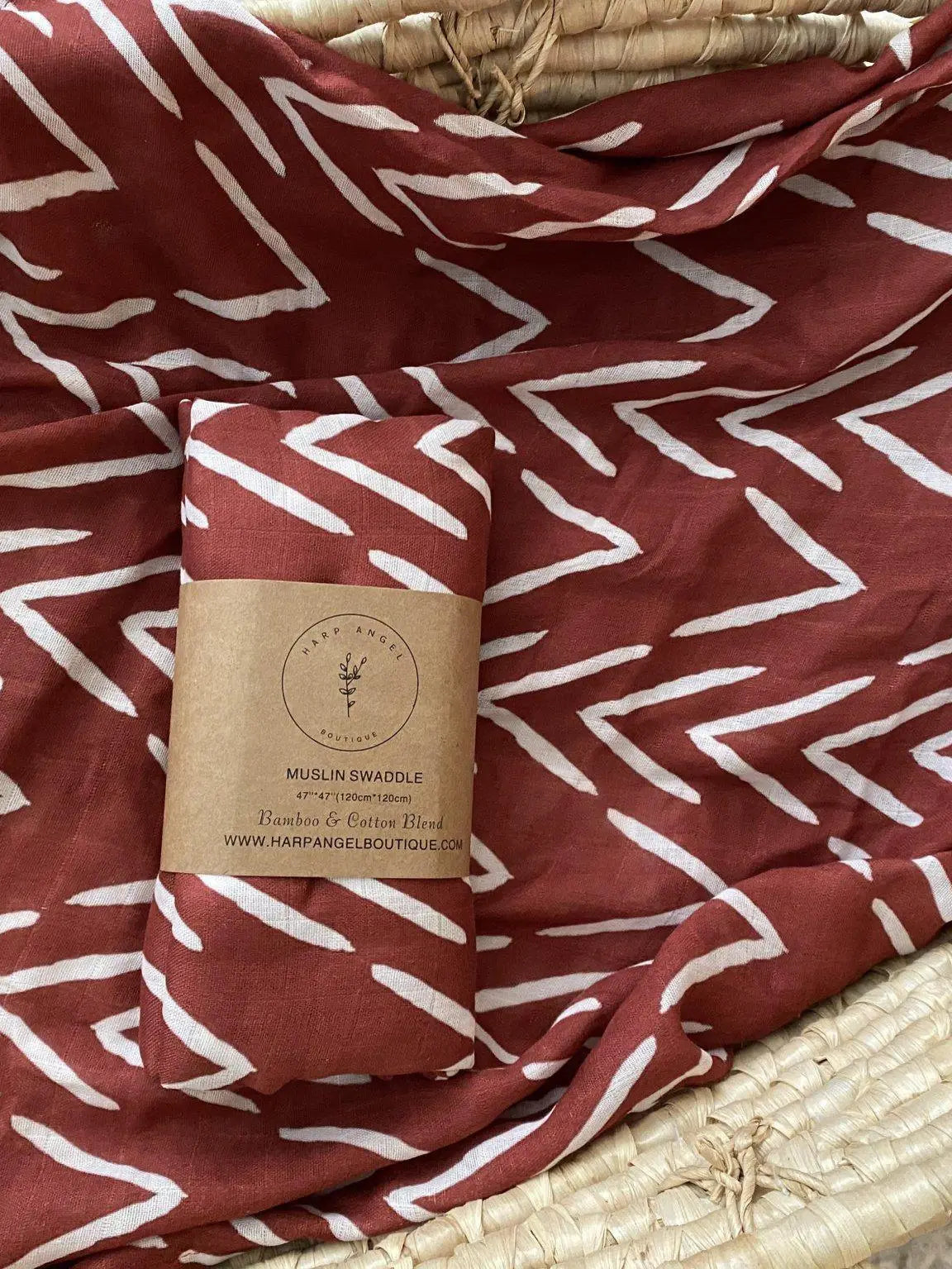Rust Arrow Swaddle Blanket