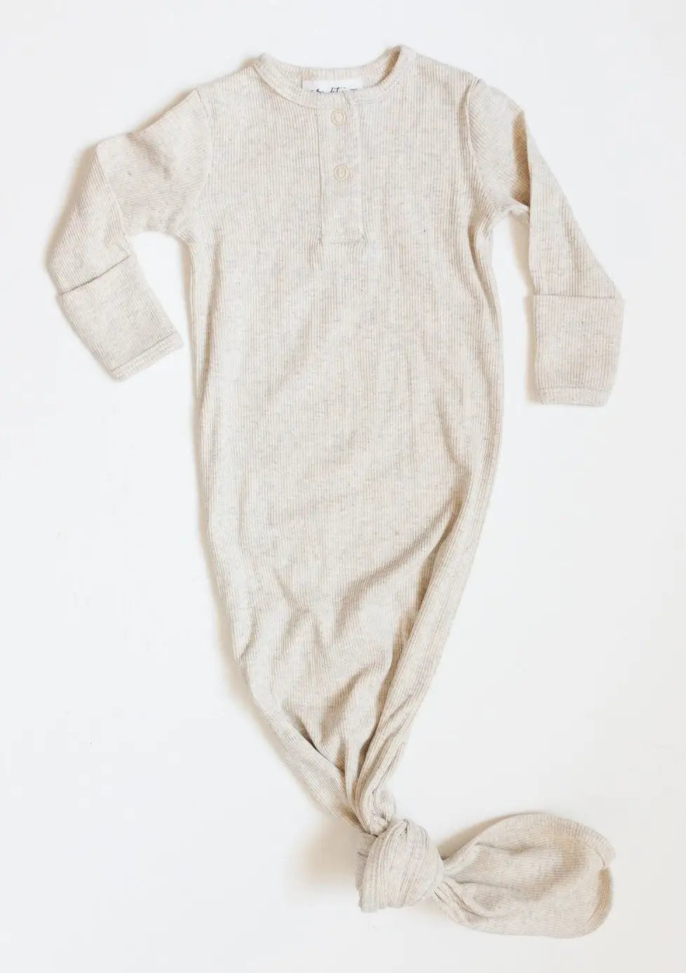 Oatmeal Organic Cotton Knotted Gown
