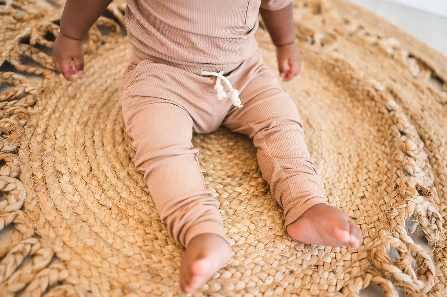 Ribbed Jogger Pants- Mocha