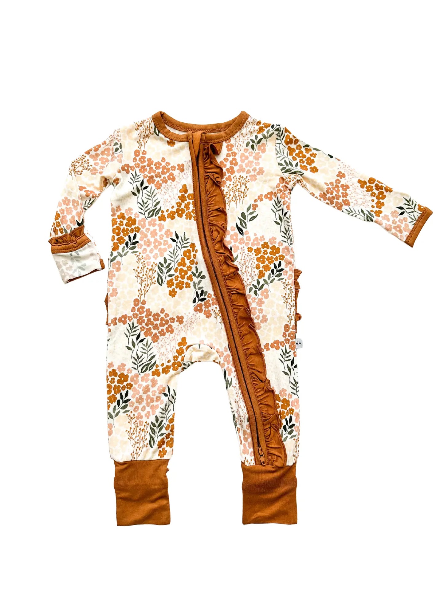 Spring Bloom Ruffle Zipper Romper