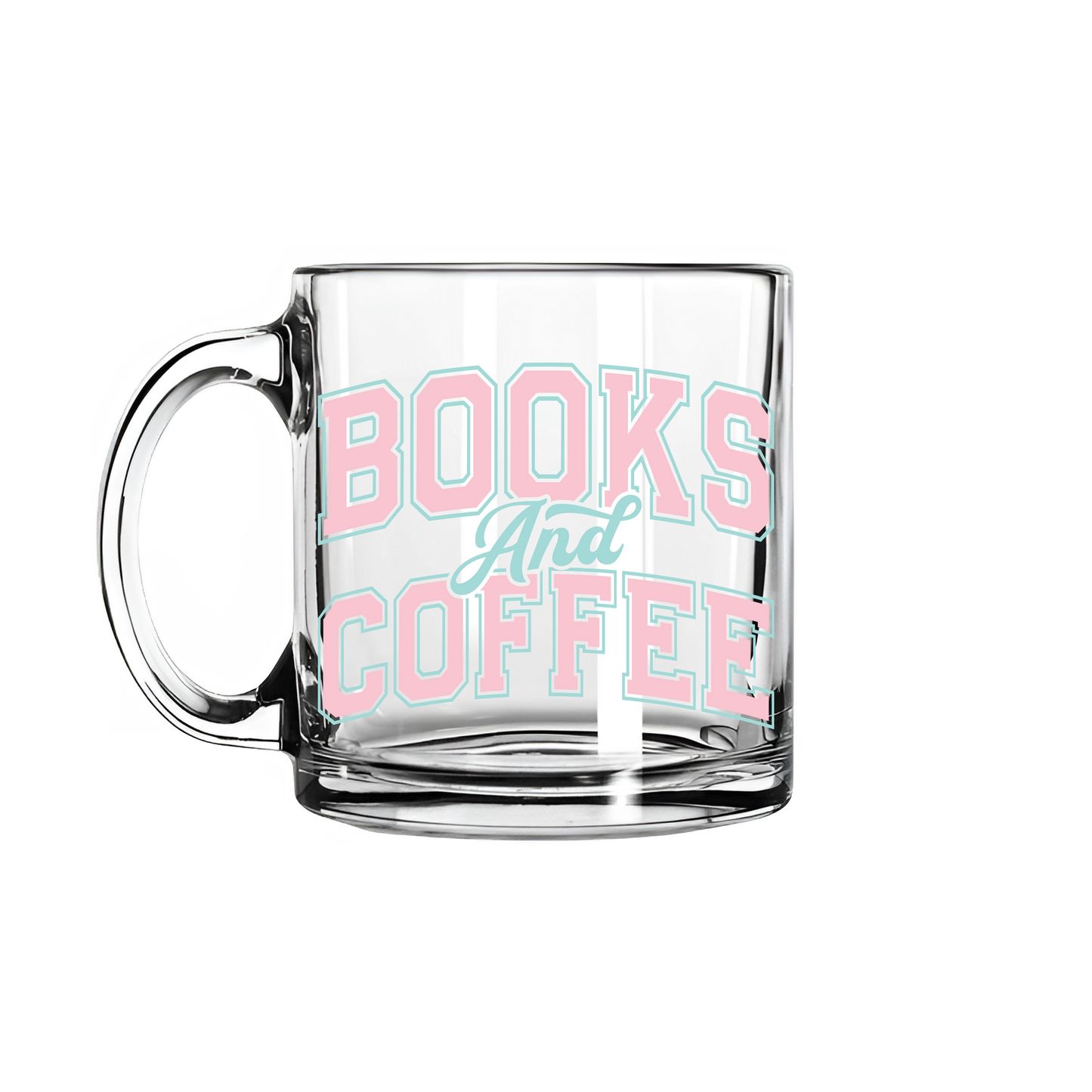 Book and Coffee Glass Mug