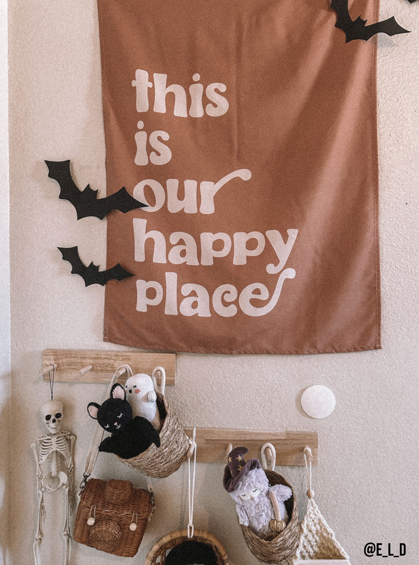 This Is Our Happy Place Banner | Fabric Wall Sign: Original 36x26"