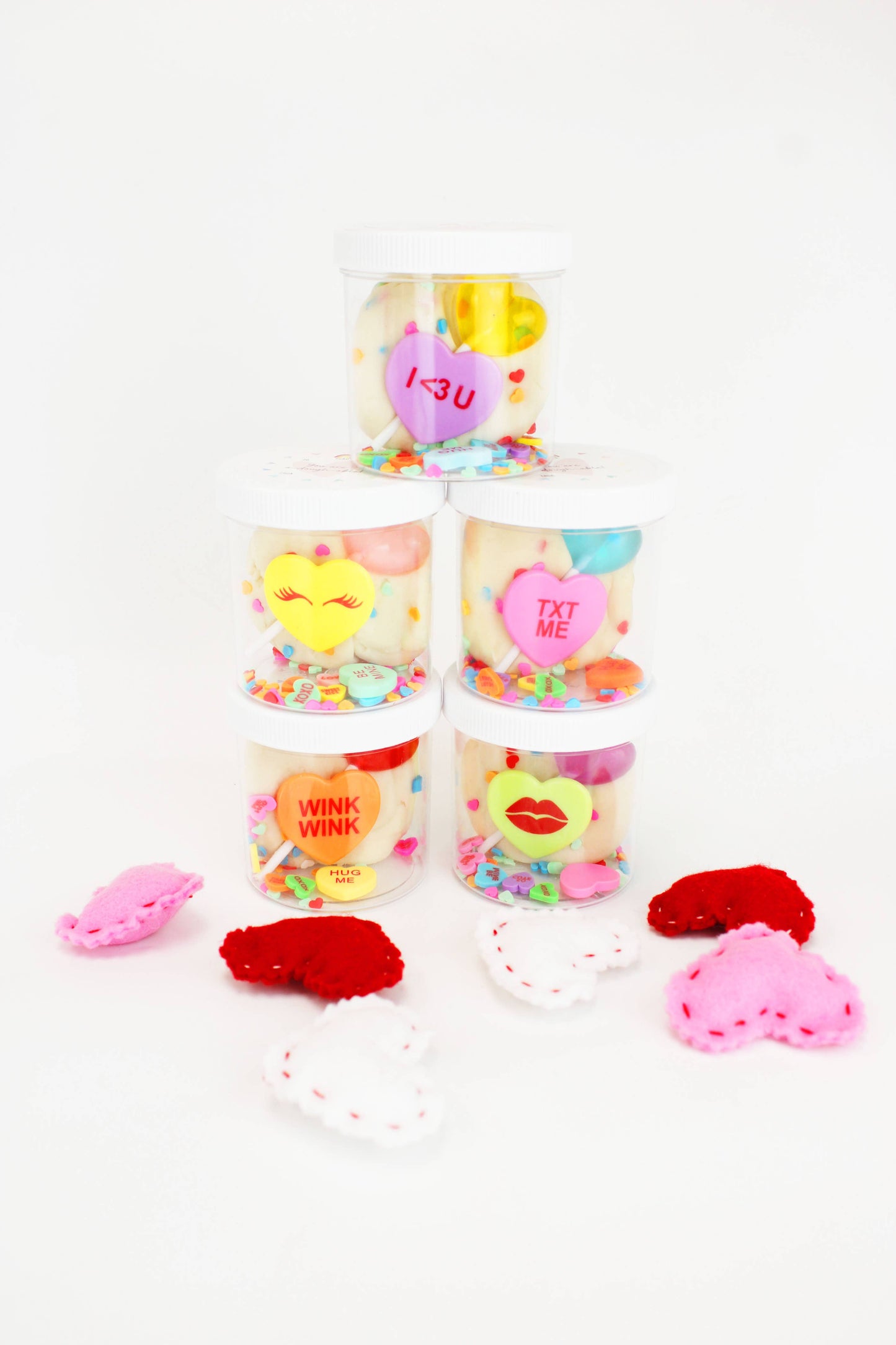 Valentine Candy Hearts Mini Dough to Go