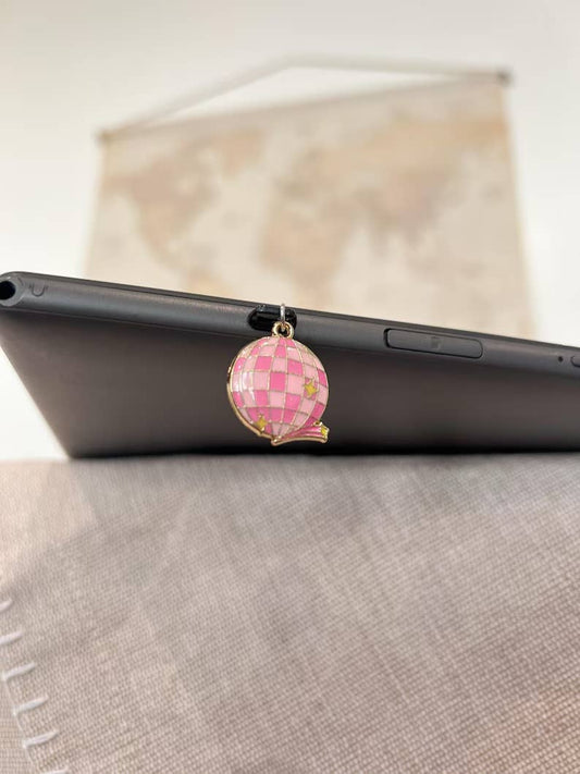 Pink Disco Ball Kindle Charm