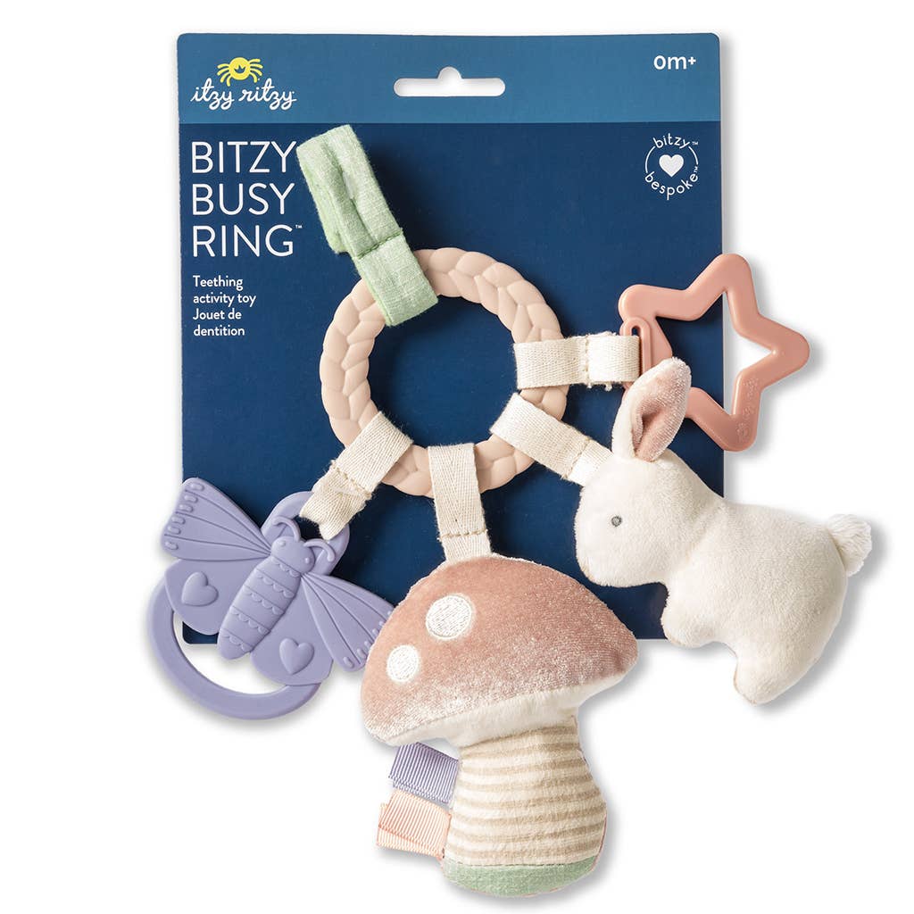 Bitzy Busy Ring™ Teething Activity Toy: Rainbow